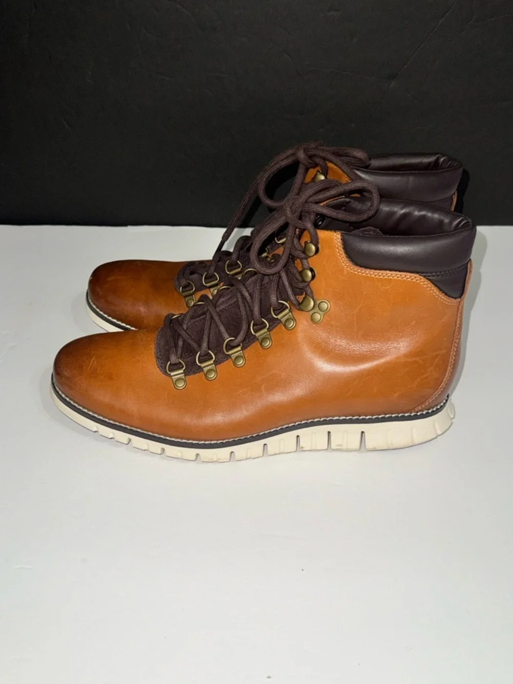 Cole Haan I Zero Grand I Men's I Brown Leather Lace-Up Boots